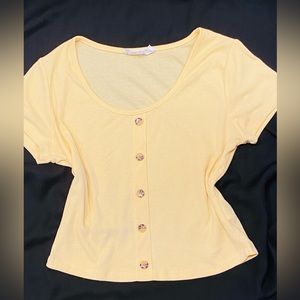 Pastel yellow crop top